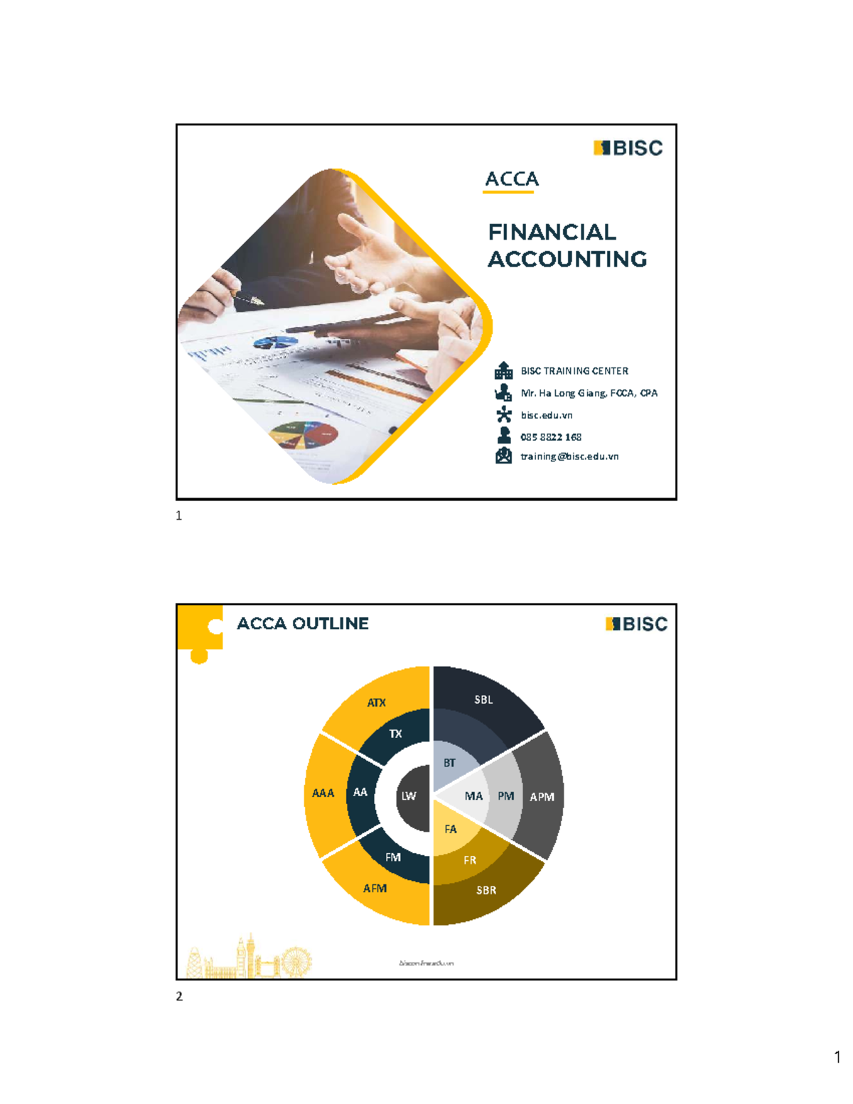 ACCA F3 FINANCIAL ACCOUNTING BISC ACADEMY COURSE SYLLABUS & NOTES - Studocu