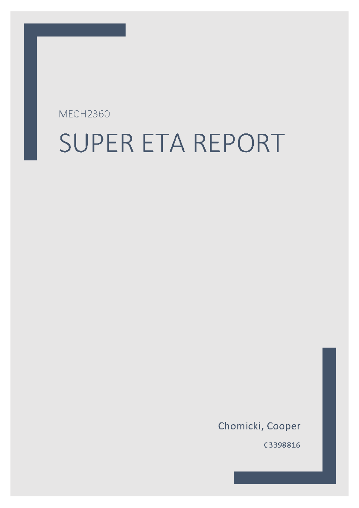 MECH2360 Super ETA Engine Analysis Report: Connecting Rods Comparison ...