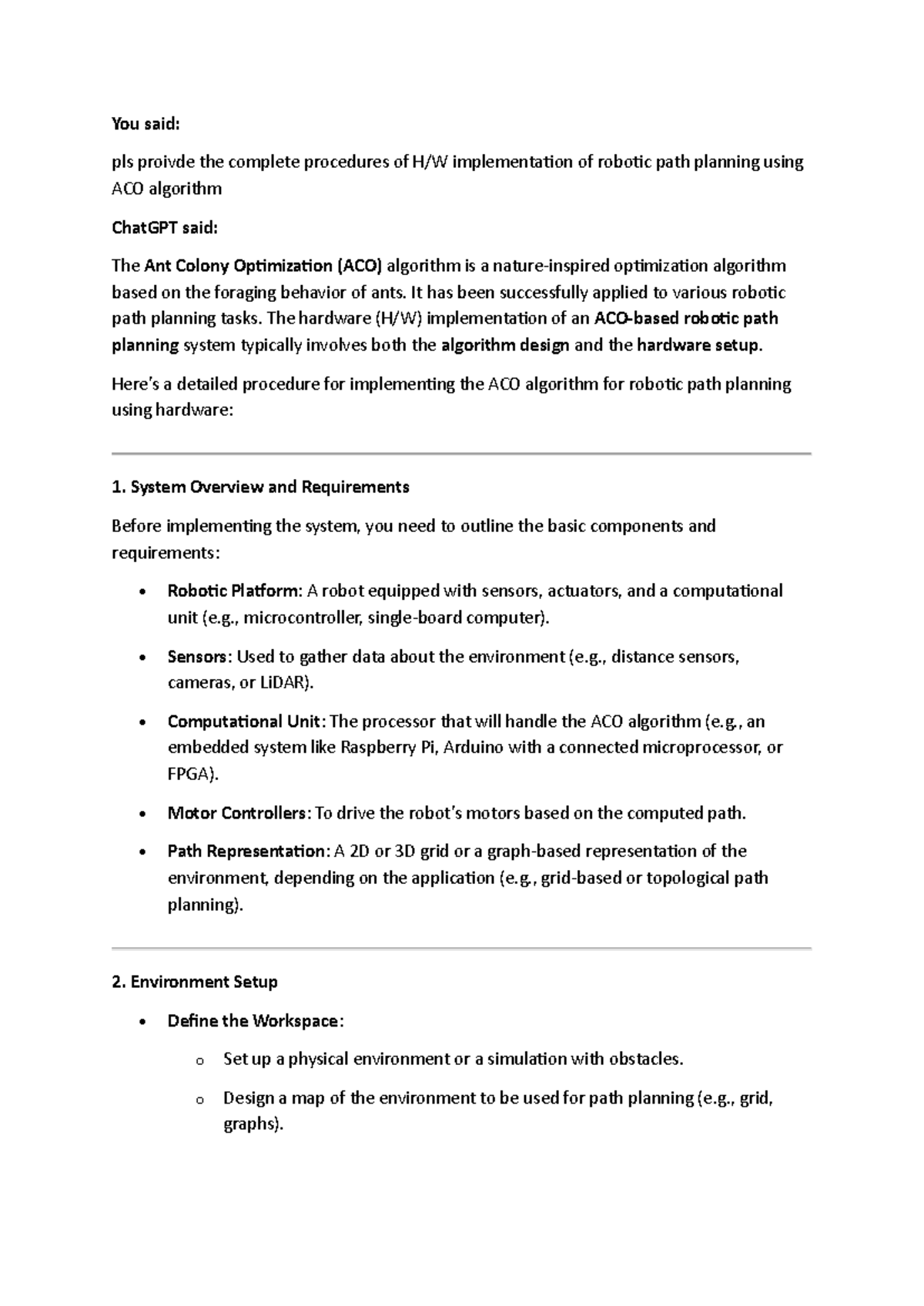 Robotic Path Planning Implementation Using ACO Algorithm (Course Code ...