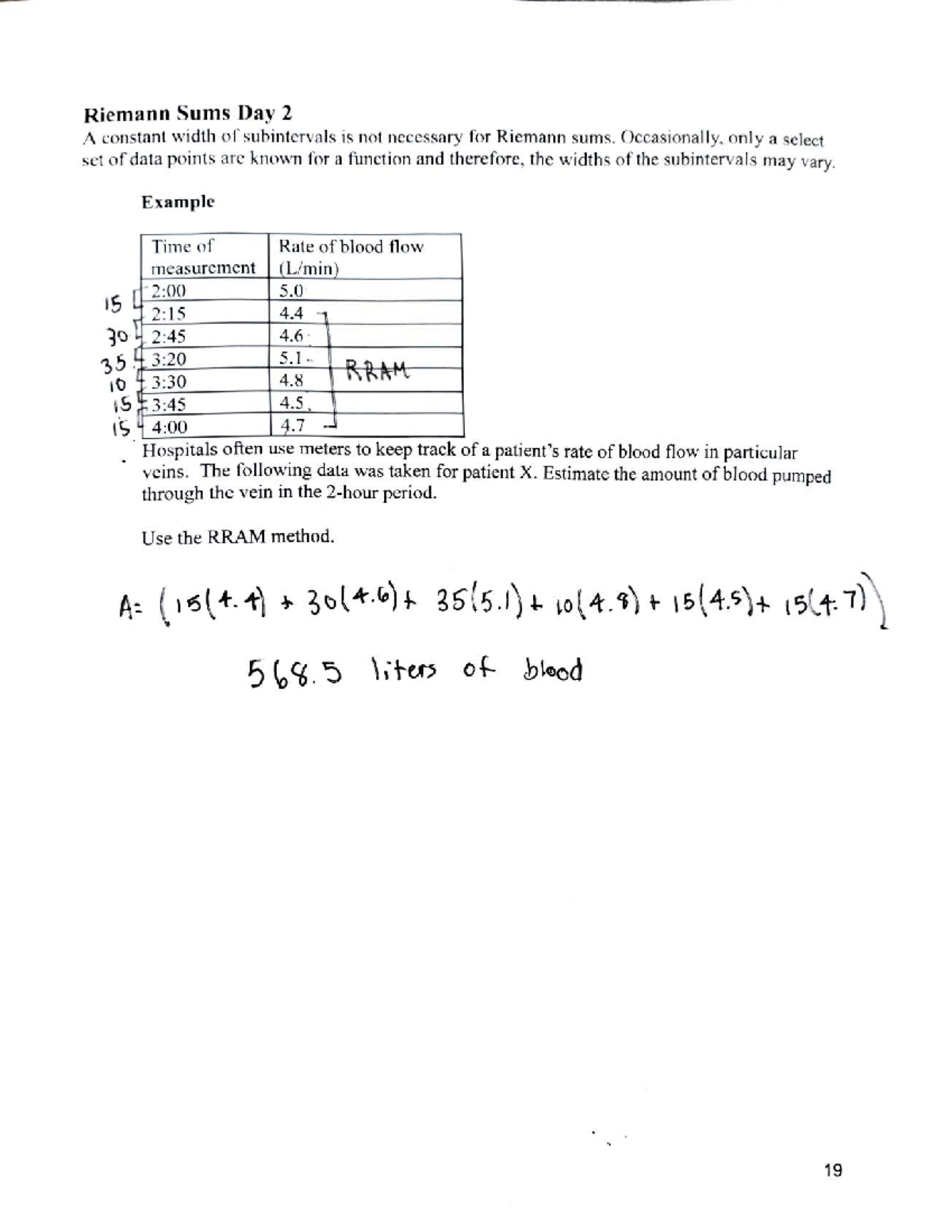 Riemann Sums Day 2: Understanding Variable Subintervals and ...