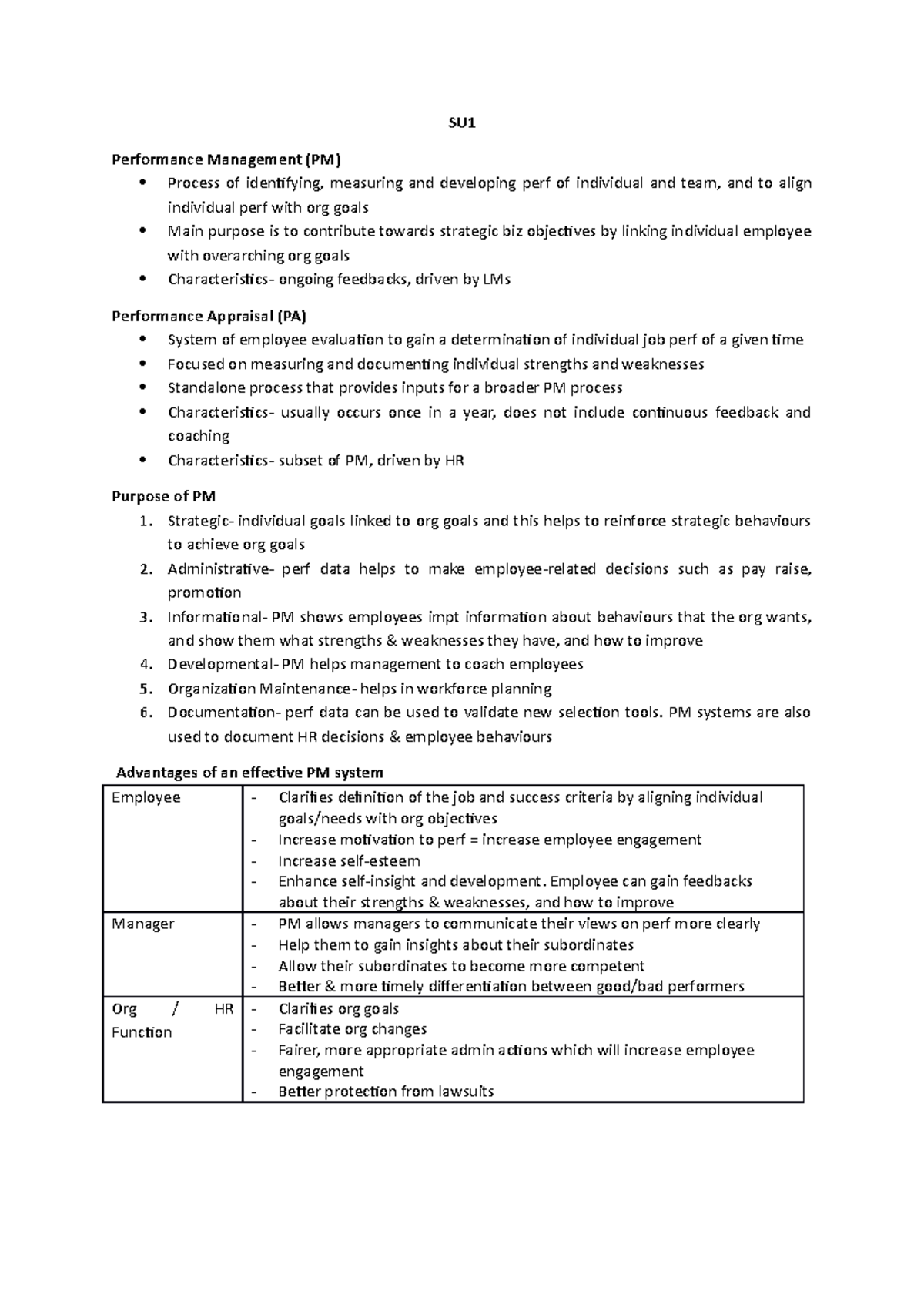 HRM333 - Comprehensive Guide to Performance Management Systems - Studocu