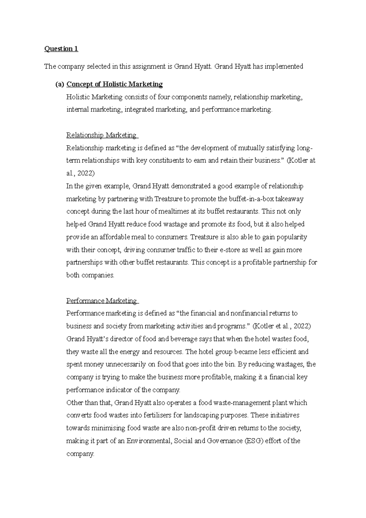 MKT202 TMA01 Jul2022 - Tutor Marked Assignment - Question 1 The company ...