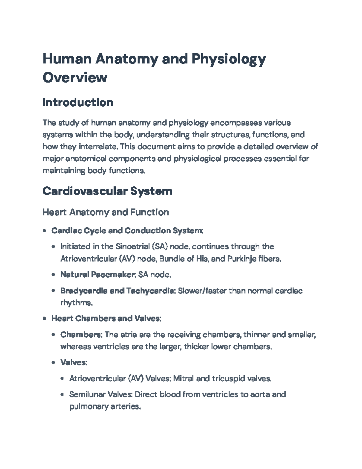 Human Anatomy and Physiology Overview: Systems & Functions Detailed ...