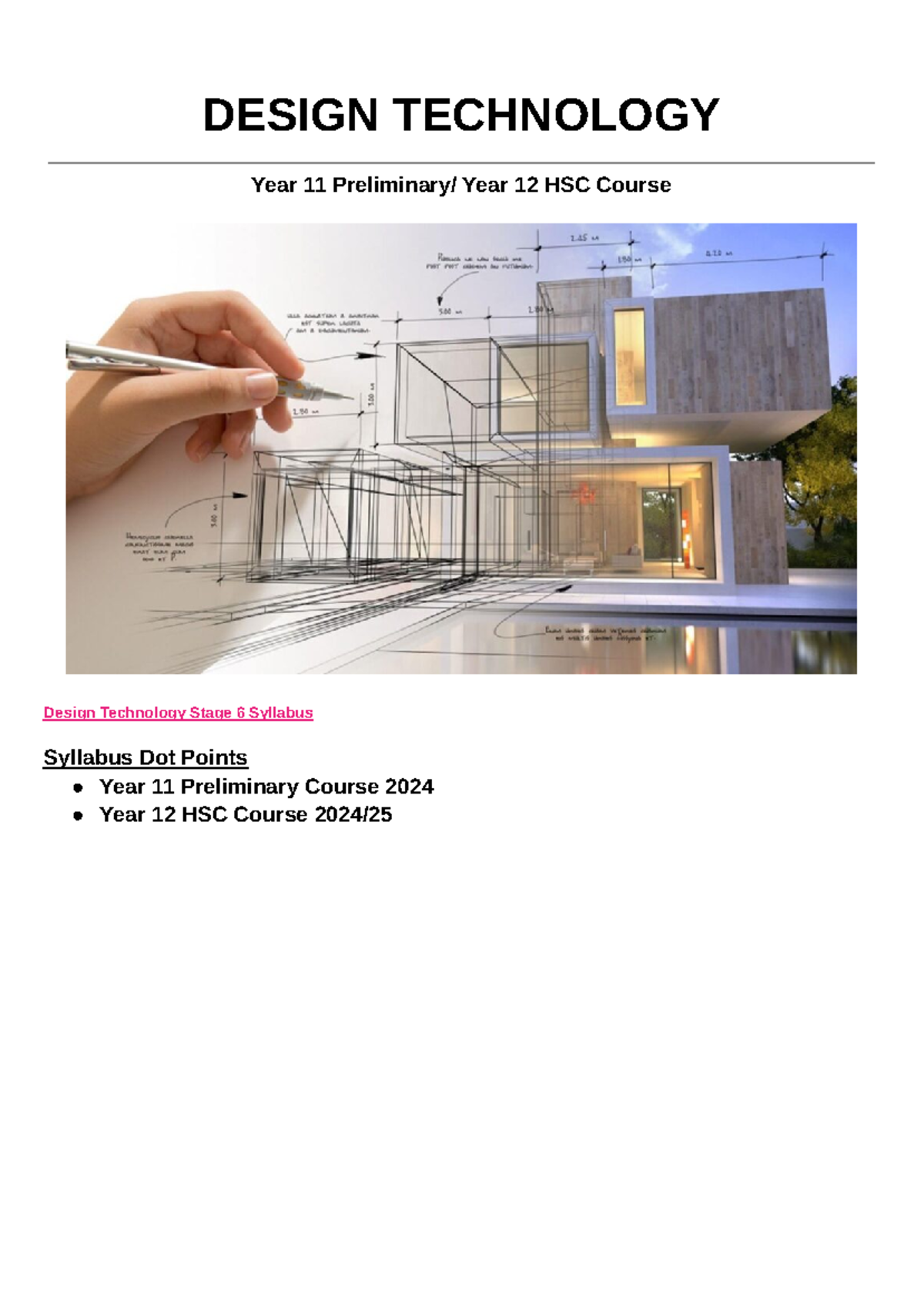 Year 11 Design Tech Stage 6 Preliminary Notes for 2024 - Studocu