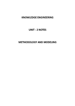 KE Unit 5 notes - KNOWLEDGE ENGINEERING UNIT - 5 NOTES LEARNING AND ...