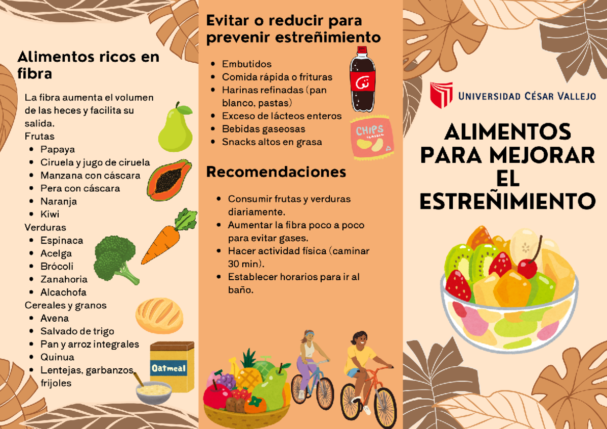 Recomendaciones para Prevenir el Estreñimiento: Alimentos y Hábitos - Studocu
