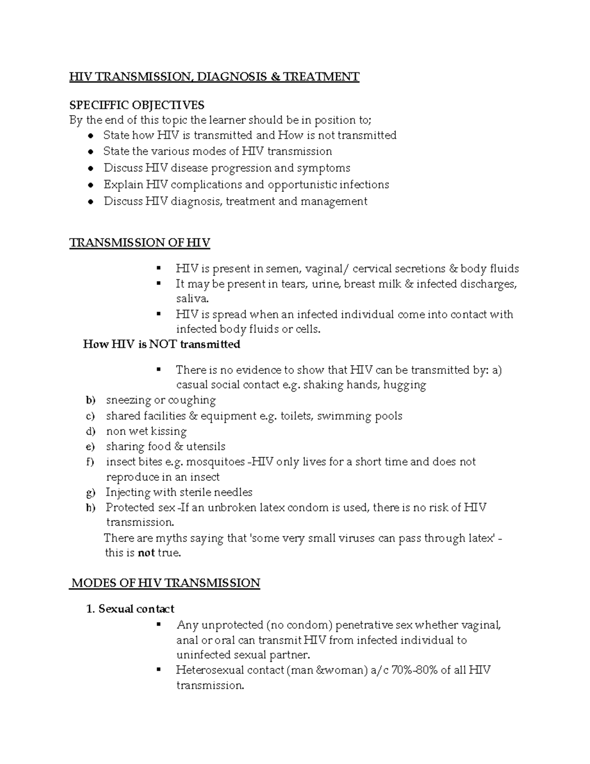 HIV Infection, Symptoms, Diagnosis, and Treatment: A Comprehensive ...