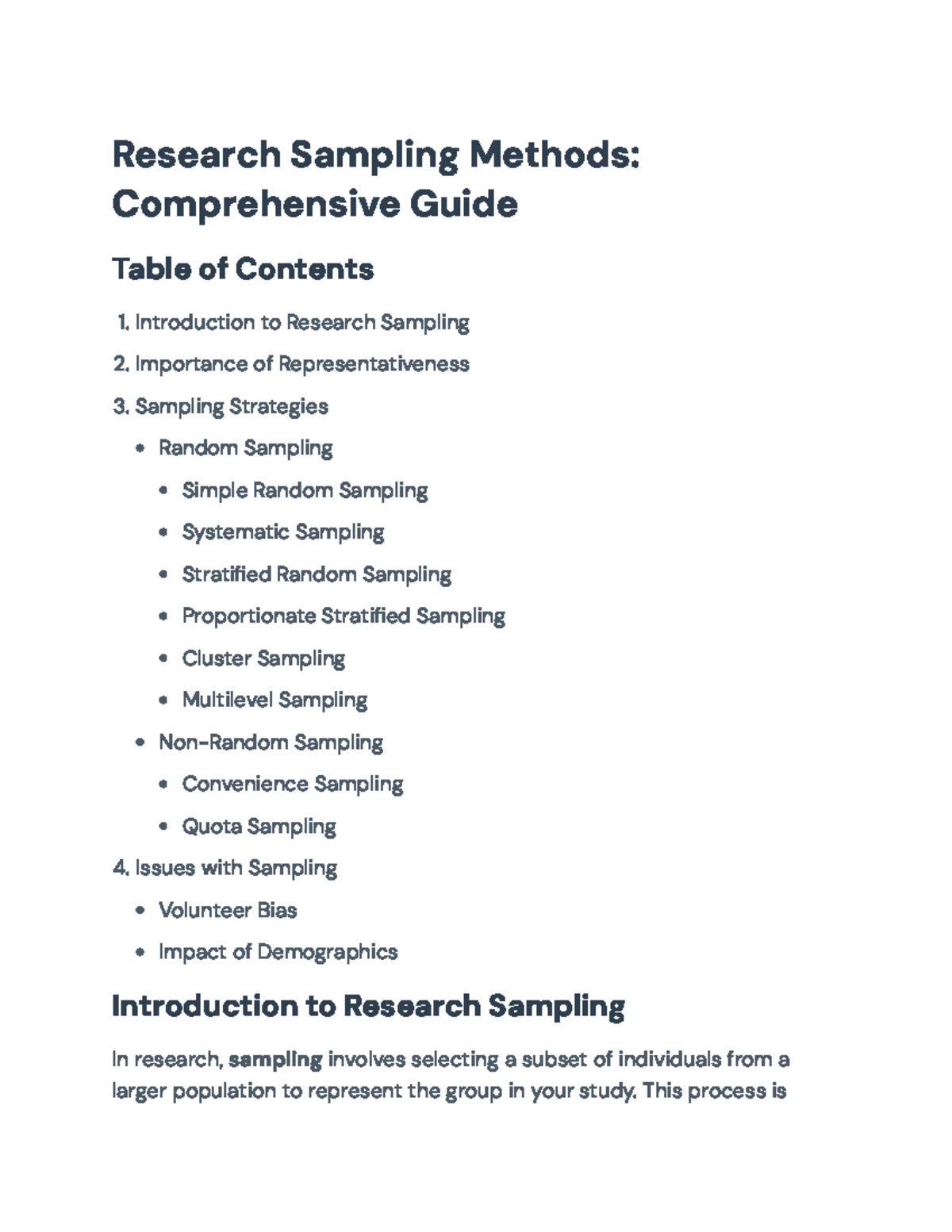 Research Sampling Methods: A Comprehensive Guide on Strategies and ...