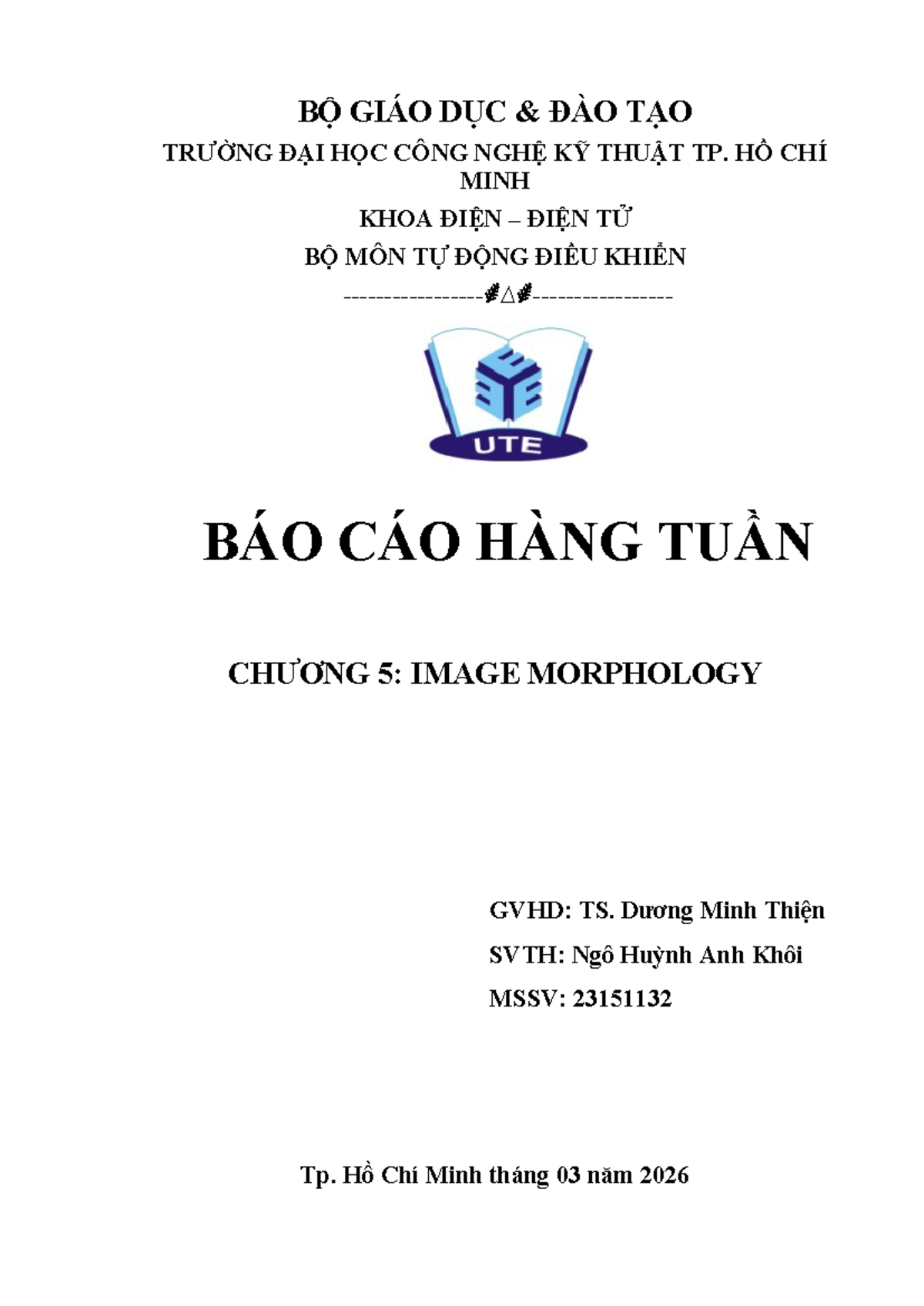 Bài Tập 5: Hình Học Ảnh - Kỹ Thuật Xử Lý Ảnh - Studocu