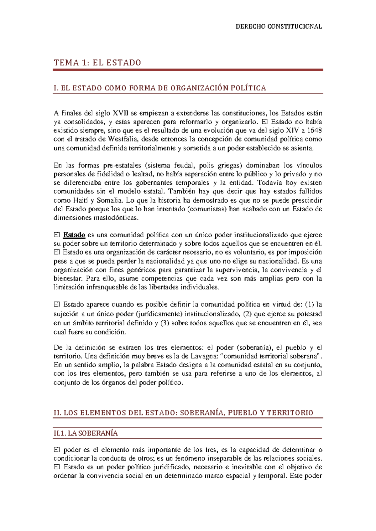 Resumenes 1º cuatri - Derecho Constitucional: El Estado y su Poder ...