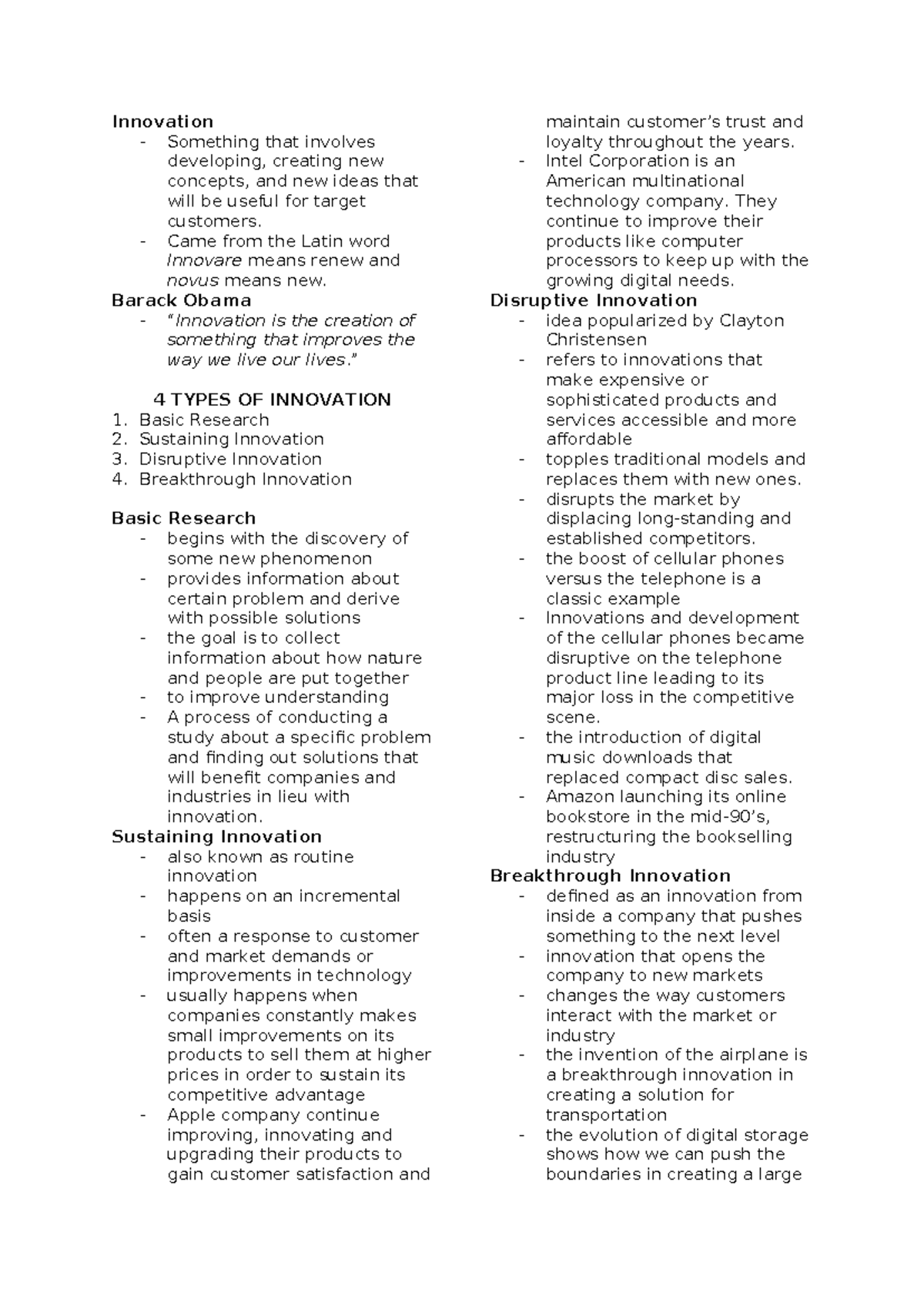 Techno Reviewer (Midterm) - Understanding Innovation and Its Types ...