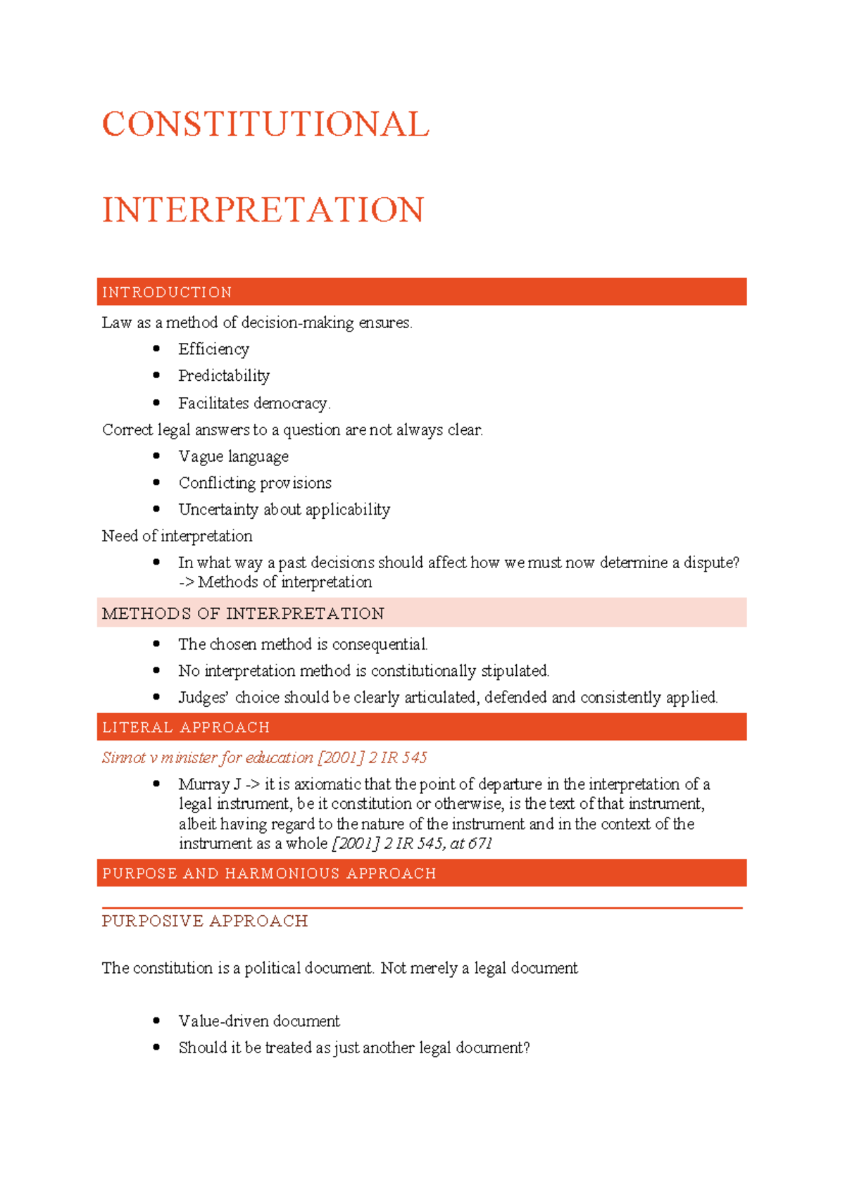 Constitutional Interpretation Methods: An In-Depth Analysis - Studocu
