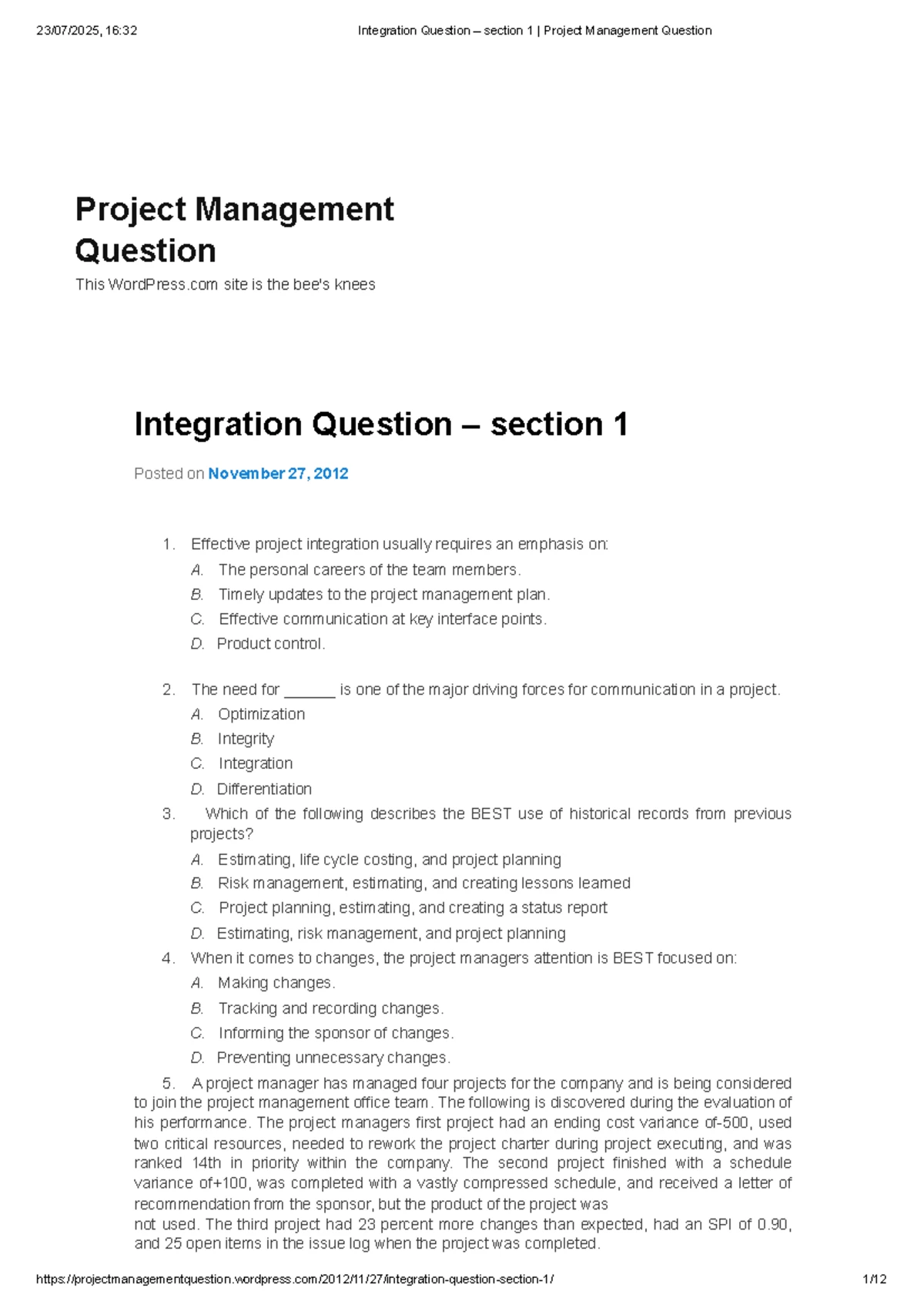 Human Resource Management (HRM) & Project Management Q1 Notes - Studocu
