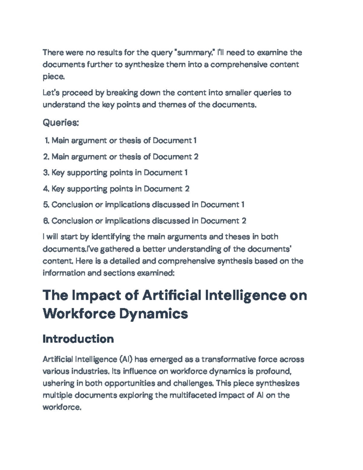 The Impact of AI on Workforce Dynamics: Challenges and Opportunities ...