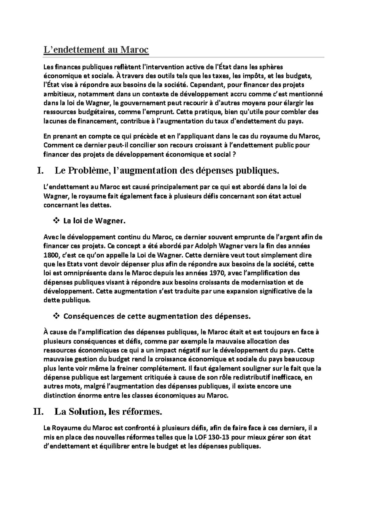 Réformes des Finances Publiques au Maroc : Défis et Perspectives (DIS ...