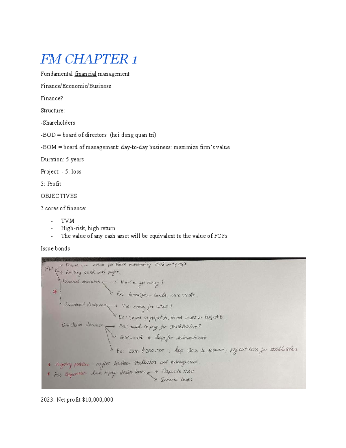 Chapter 1 Ly thuyet - cccc - FM CHAPTER 1 Fundamental financial ...