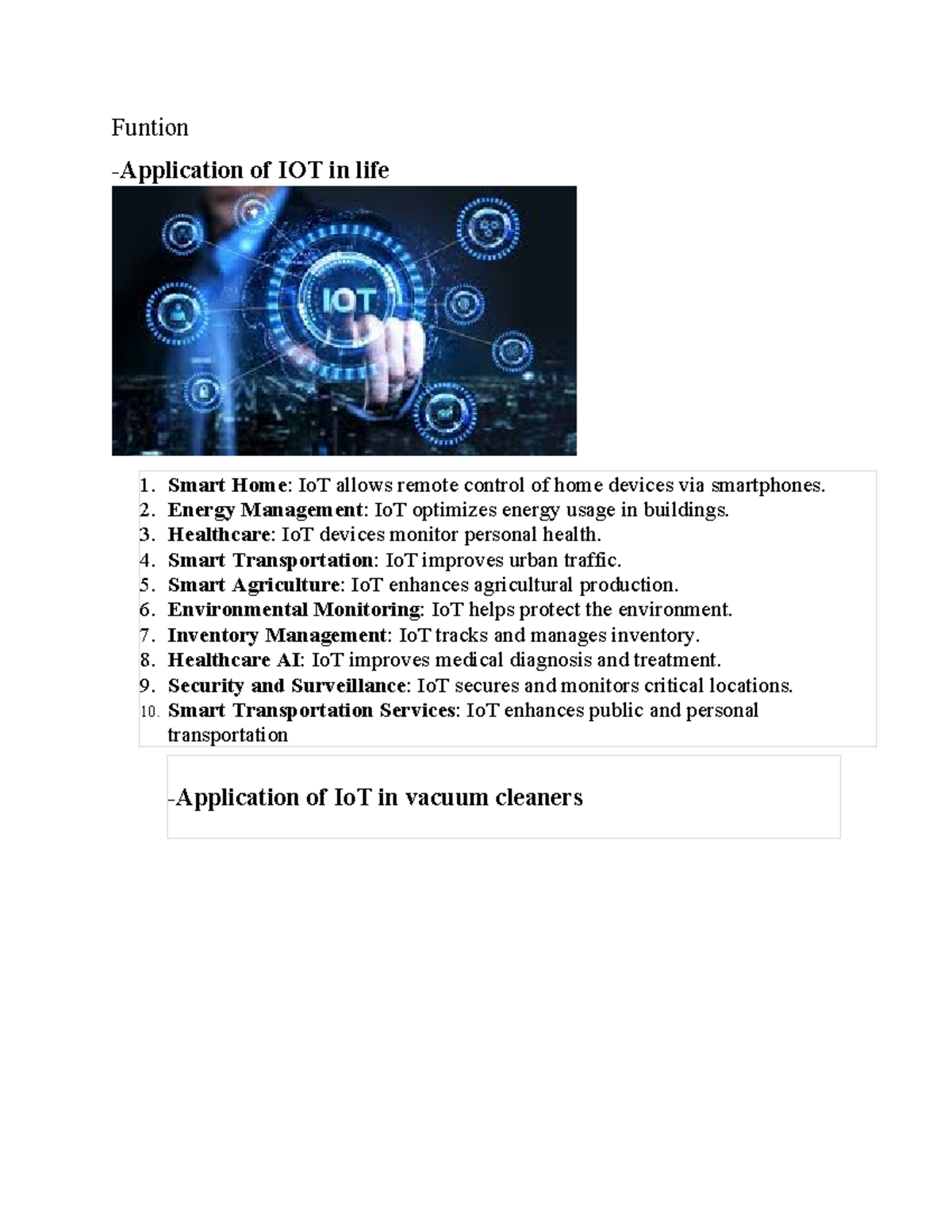 Function of IoT in Daily Life - Cơ bản - Studocu