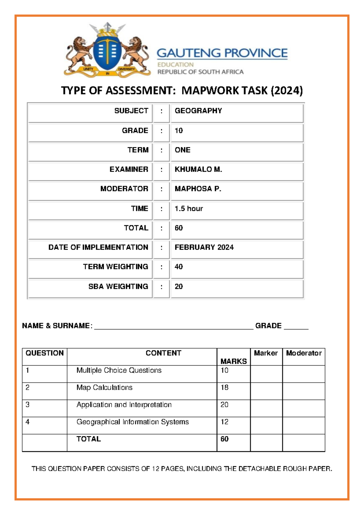 Grade 10 Geography Mapwork Task Qp 2024 Assessment Details And Concepts Studocu Grade 10 Geography Mapwork Task Qp 2024 Assessment Details And Concepts Studocu