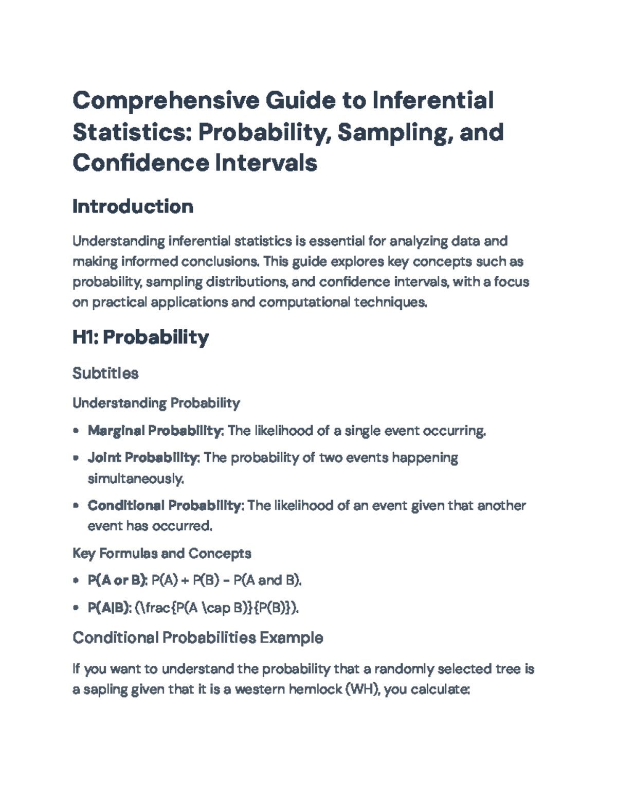 Comprehensive Guide to Inferential Statistics: Probability, Sampling ...