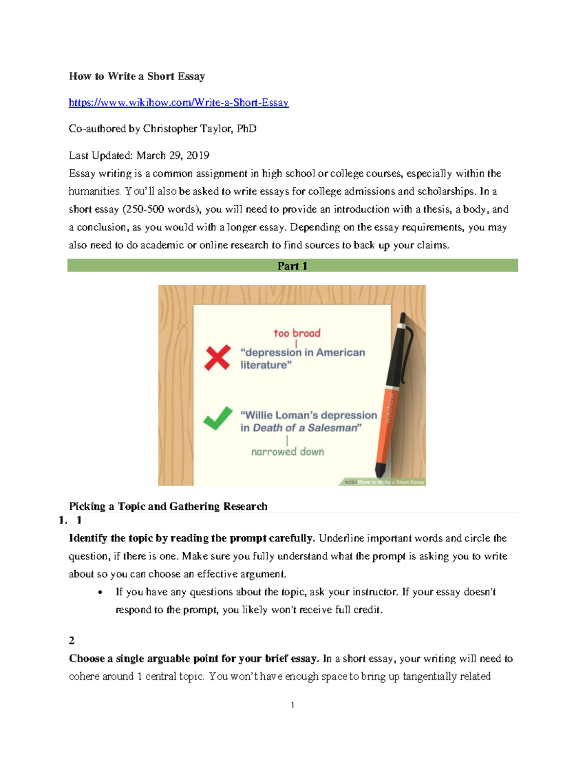 How to Write a Short Essay: Tips and Guidelines for Success - Studocu