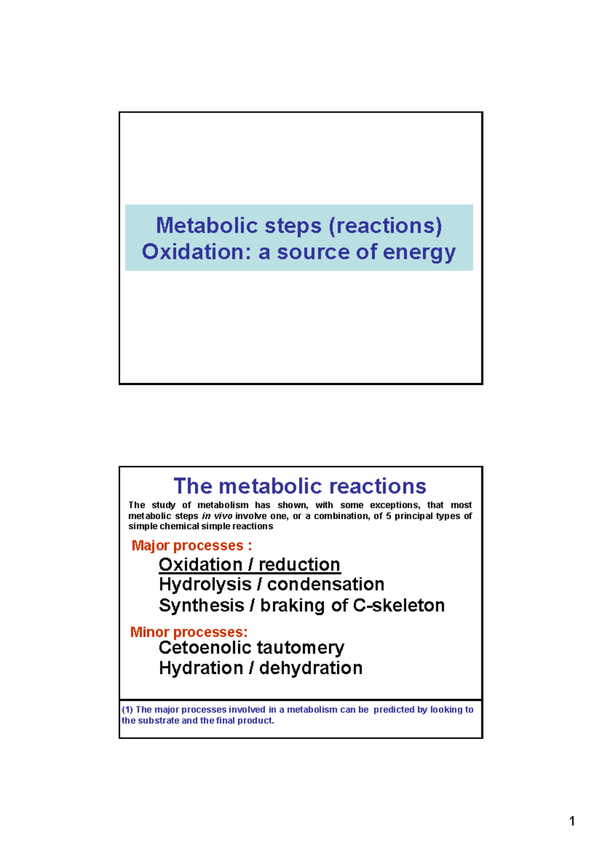 Redox Reactions and Coenzymes: Metabolic Pathways Overview - Studocu