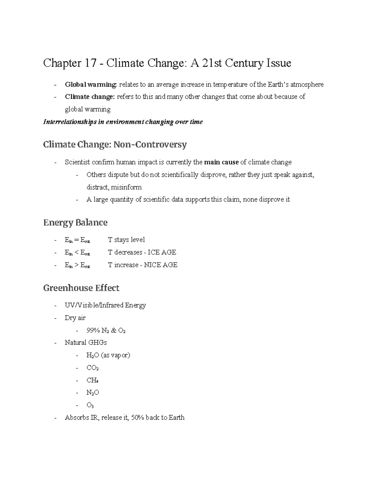 Chapter 17 - Climate Change: Understanding Global Warming and Its ...
