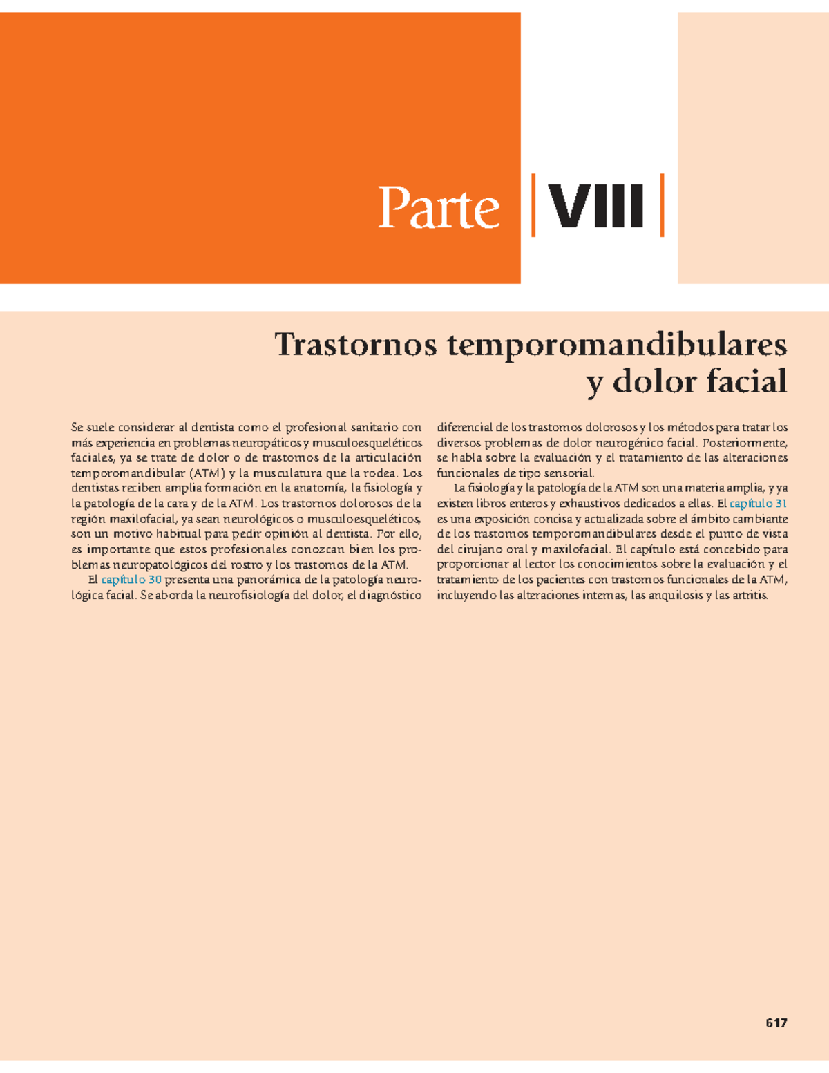 Parte 30: Trastornos Temporomandibulares y Dolor Facial - Neuropatología Facial - Document Preview