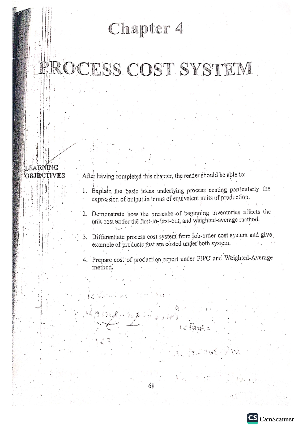 Cost Acctg Chapter 4 6 Chapter 4 Process Cost System Learning