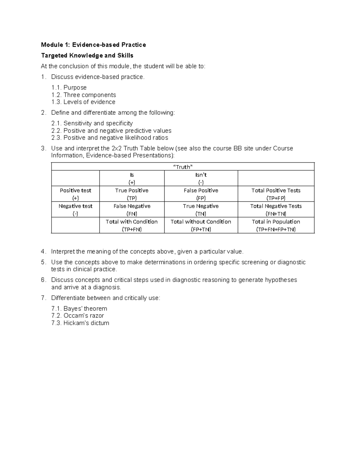 Evidence-Based Practice Module 1: Key Concepts & Skills - Studocu