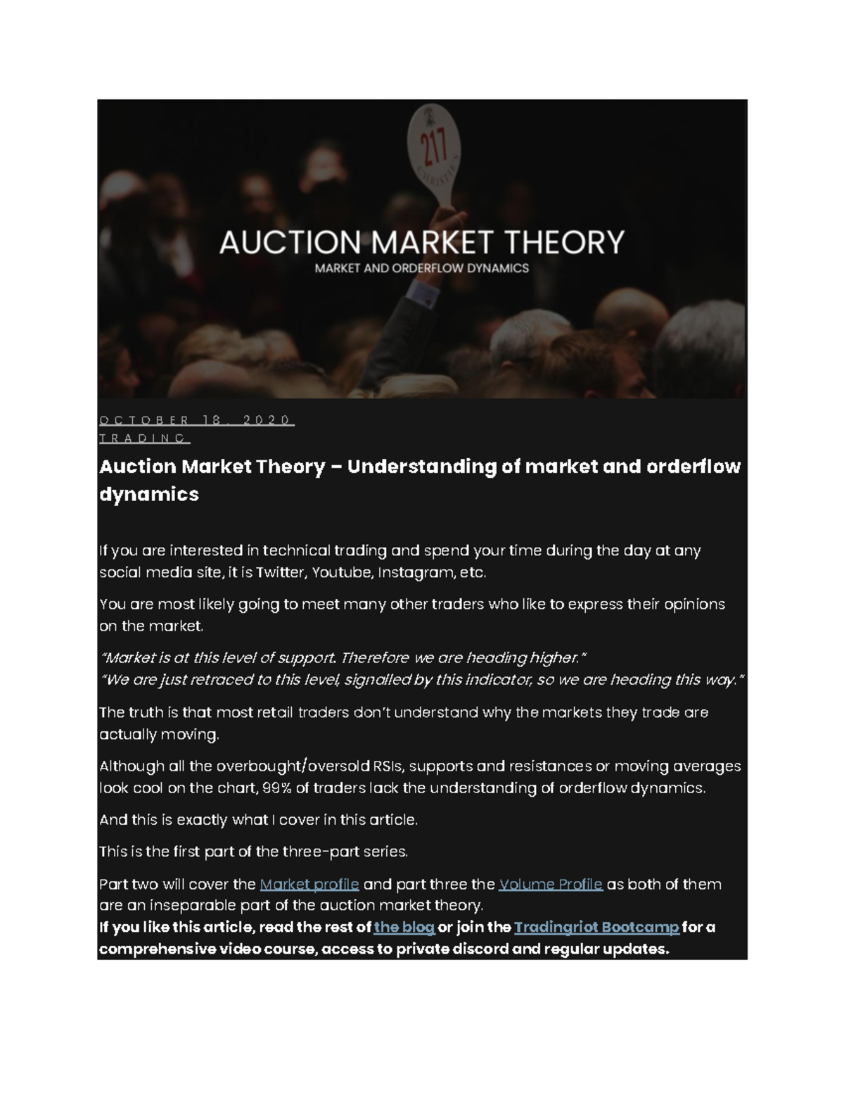 Trading Riot Auction Market Theory: A Deep Dive into Orderflow Dynamics ...
