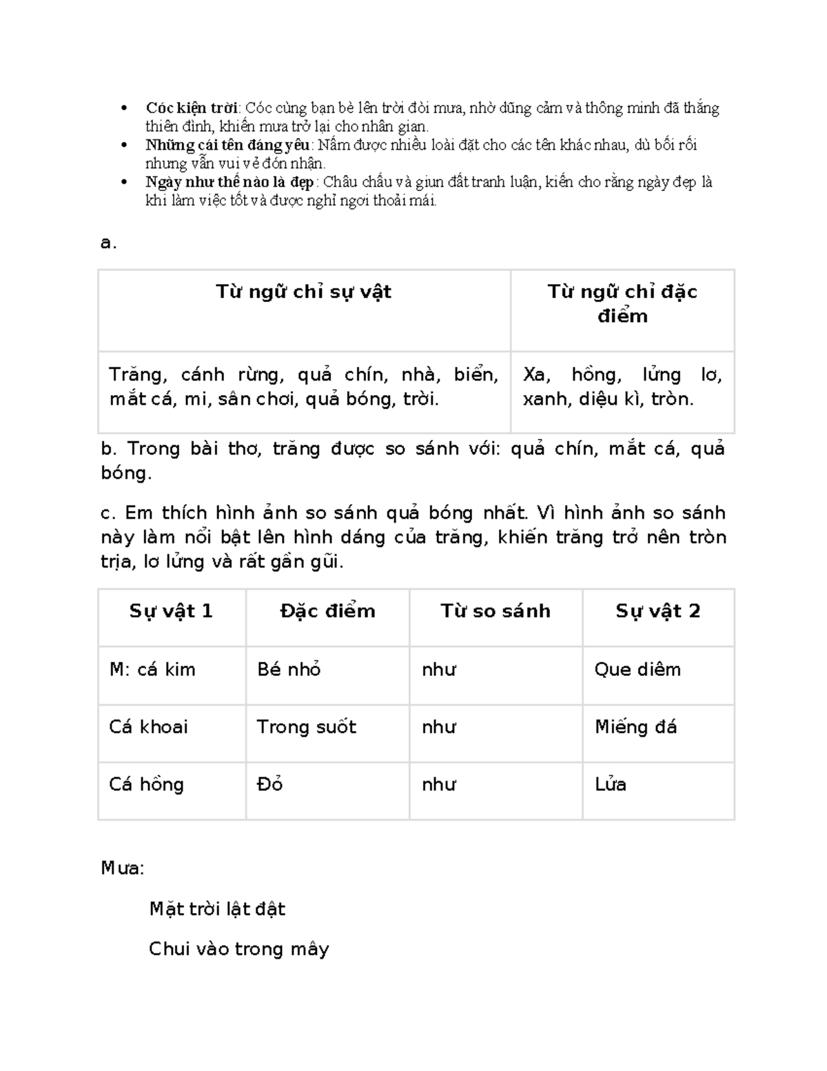 Cóc Kiện Trời: Hành Trình Đòi Mưa Cùng Bạn Bè - Studocu