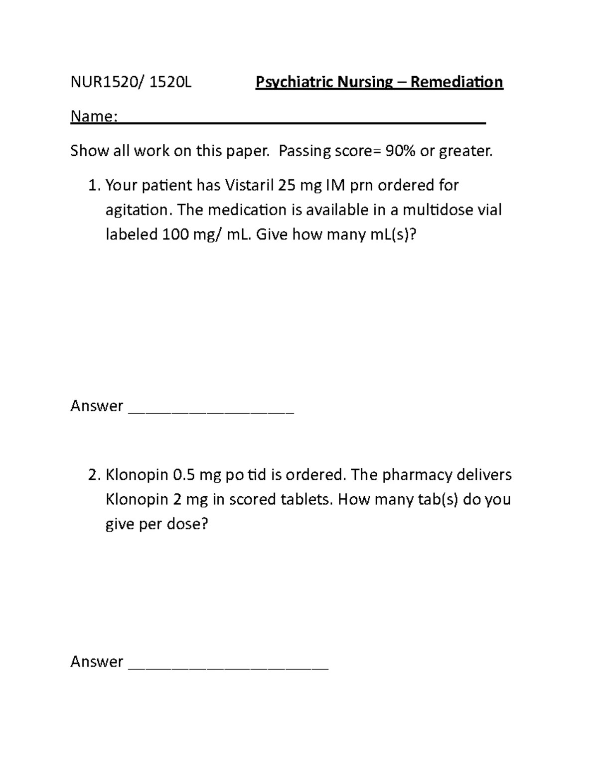 MTB1370 Drug Calculations & Conversions: Metric & Apothecary Systems ...