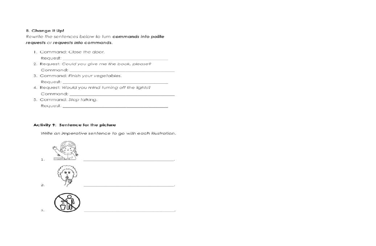 Activities for Language Practice and Sentence Structure (ENG 101) - Studocu