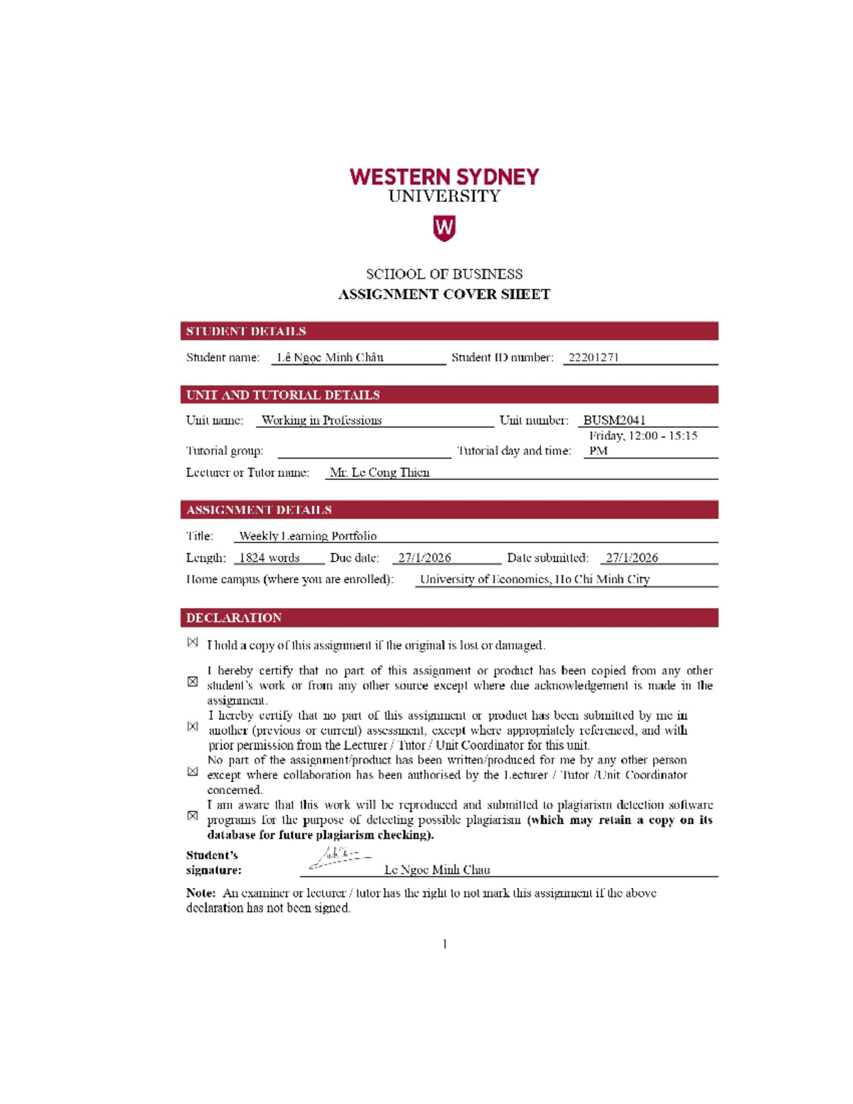 Week 3 Learning Portfolio: Effective Communication Skills in WIP ...