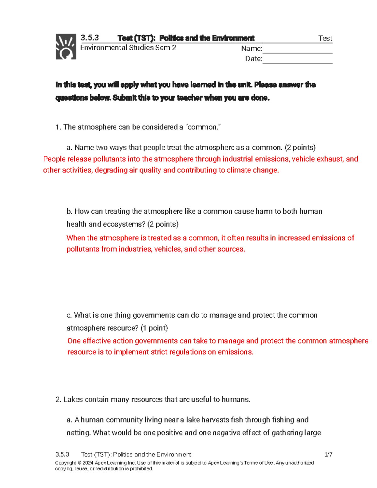 Kami Export - 3.5.3 Test (TST) - Politics and the Environment (Test ...