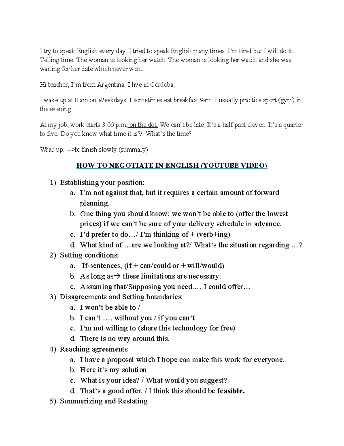 English Speaking Skills: Practical Tips and Exercises - Studocu
