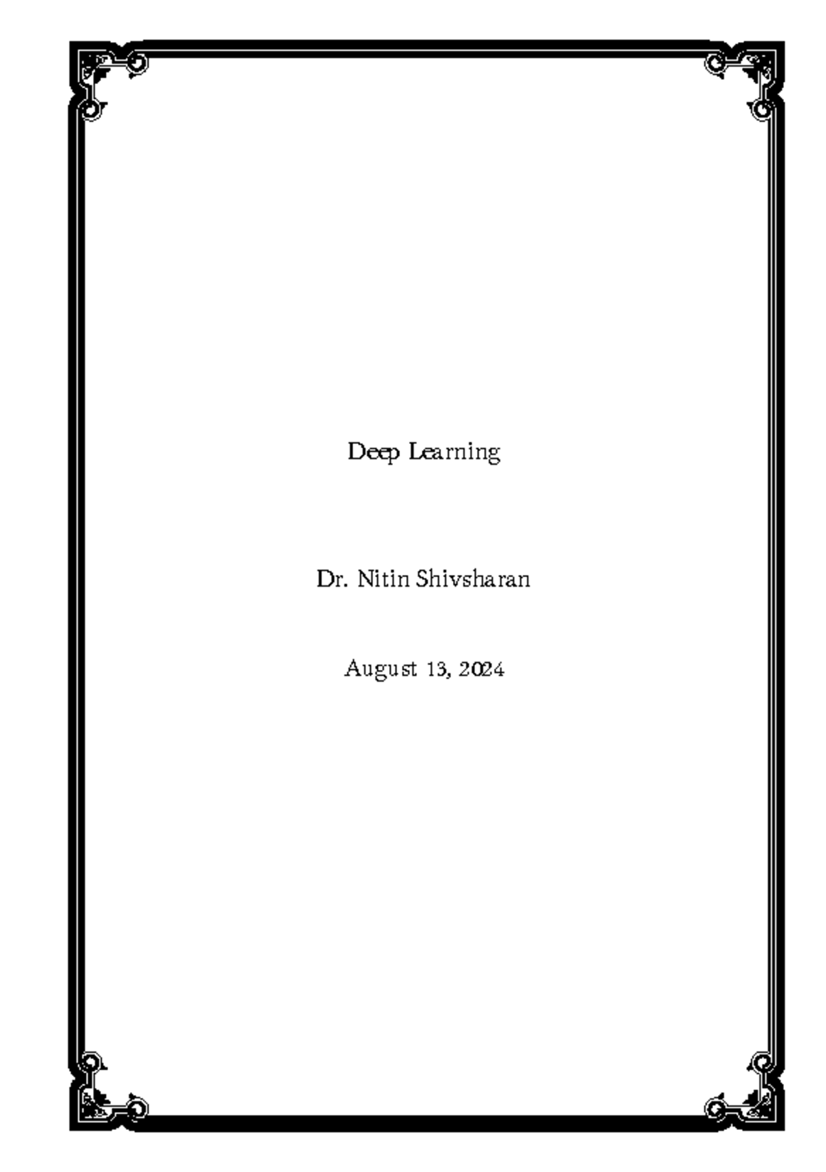 Deep Learning Fundamentals: Lecture Notes for Module 1 (DL101) - Studocu