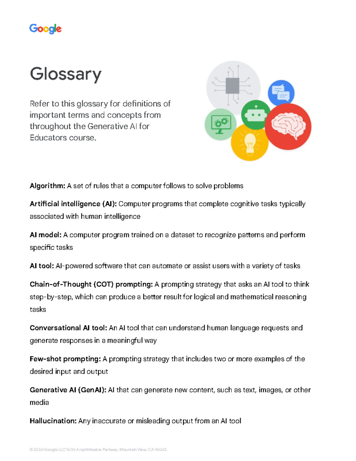 Generative AI for Educators: Key Terms Glossary - Studocu