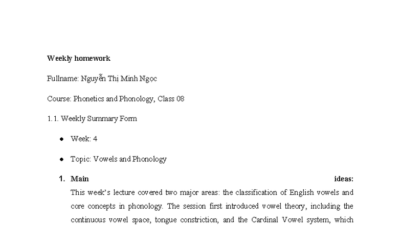 Homework WEEK 4 - PNP - easy to follow - Weekly homework Fullname ...