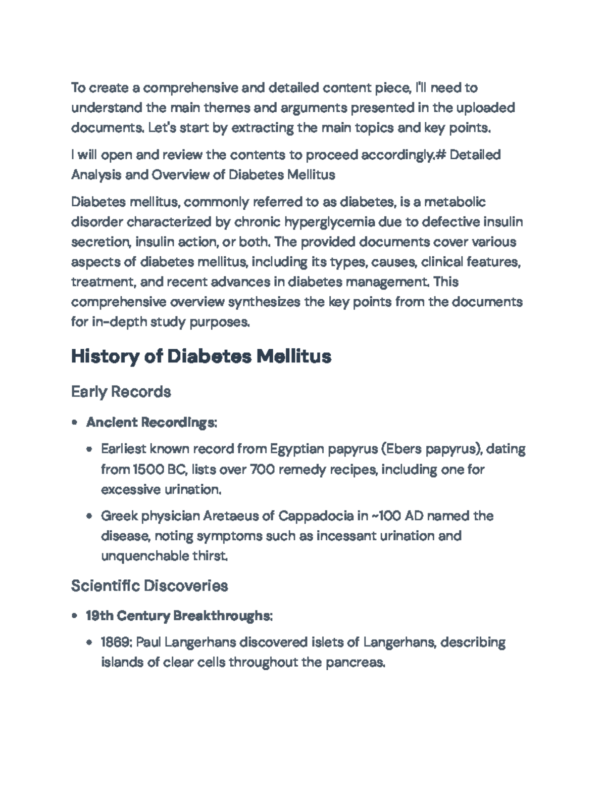 Detailed Analysis of Diabetes Mellitus: Types, Causes, and Treatments ...