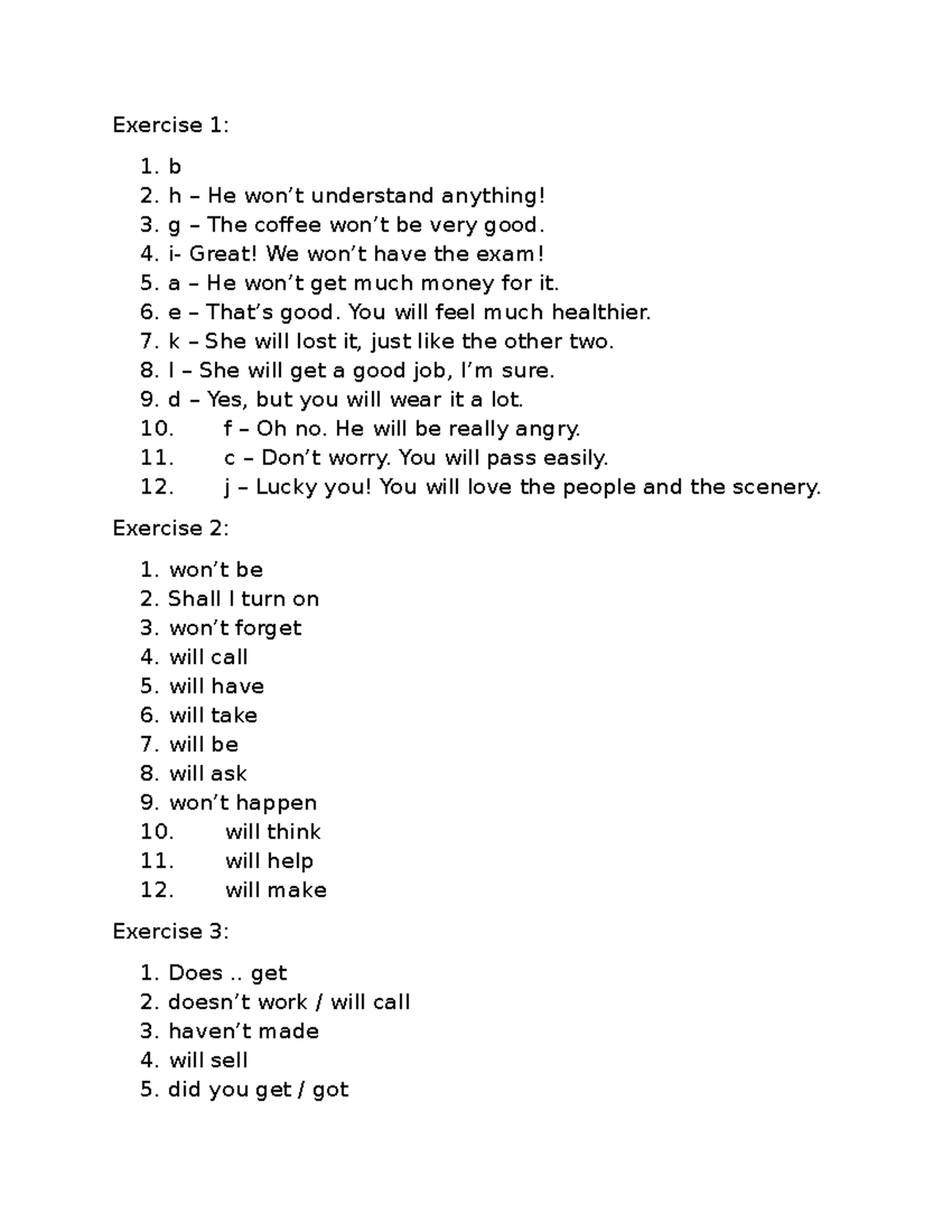 HW 6 - English Exercises on Future Tense Structures - Studocu