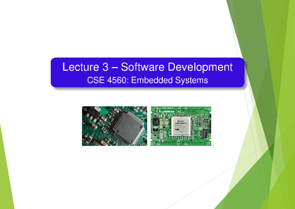 Lecture 3: Overview of Software Development in CSE 4560 - Studocu