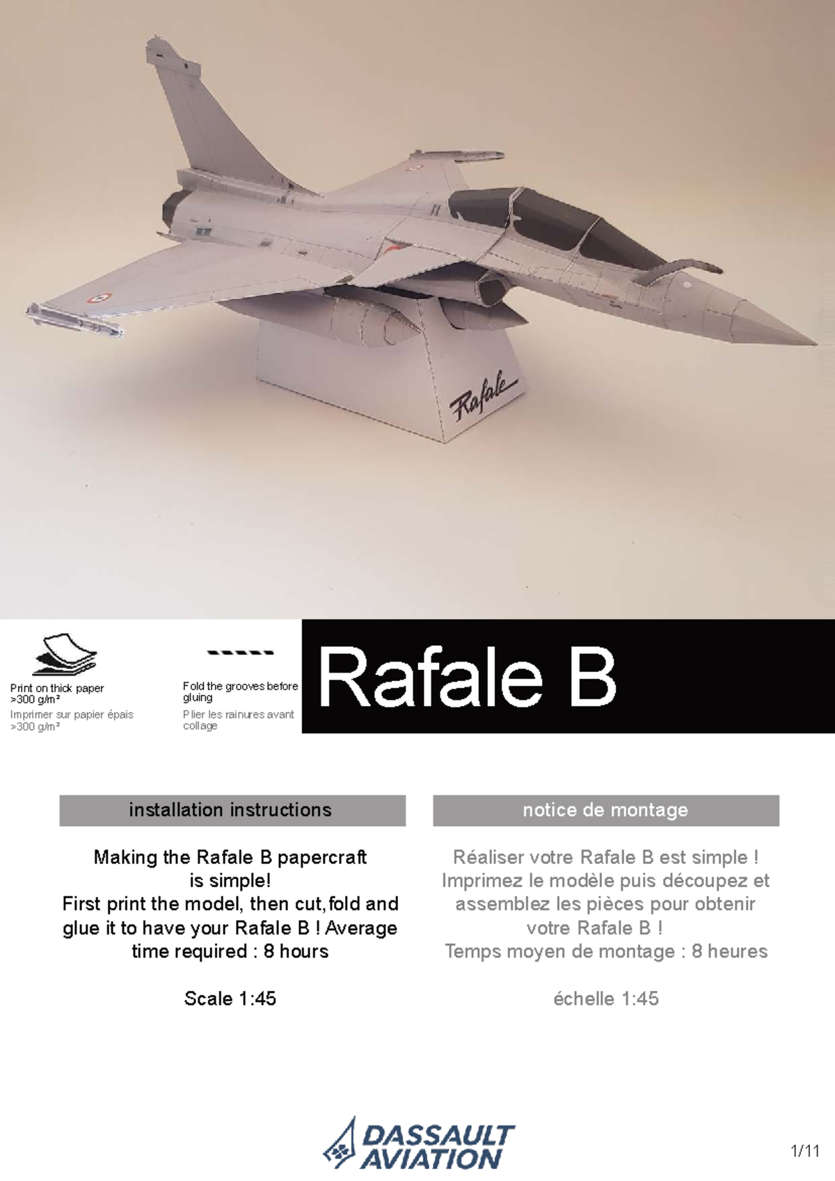 Papercraft Rafale B Installation Guide (FRA) - Studocu