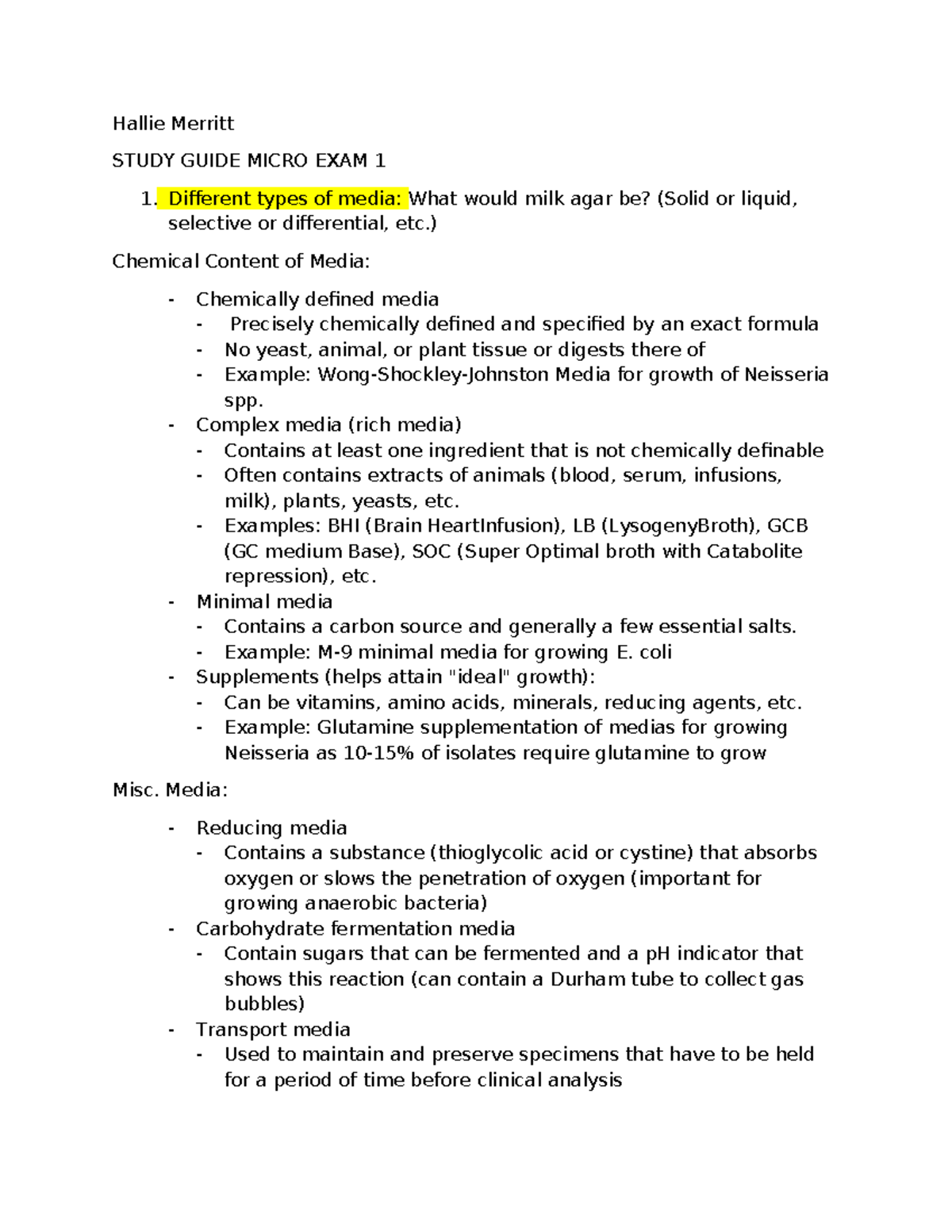 Microbiology Study Guide: Exam 1 Overview & Key Concepts - Studocu