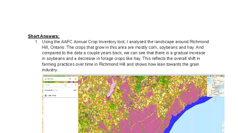 GESC Short & Long Answers: Crop Analysis & Geoprivacy Insights - Studocu