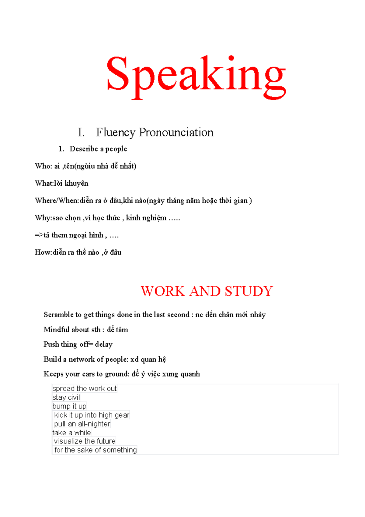 Speaking I: Fluency and Pronunciation Insights - Studocu