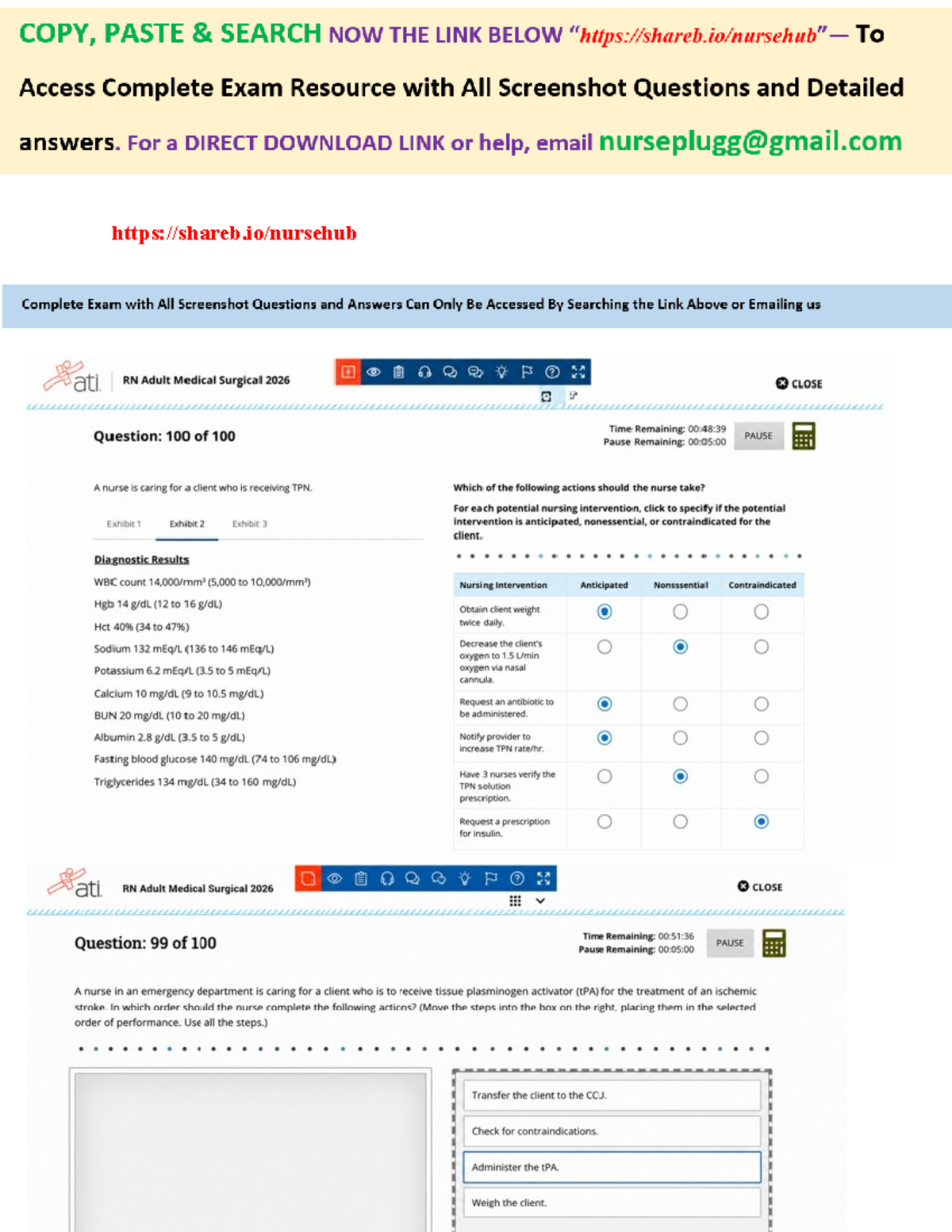 Pass ATI RN Adult Med-Surg Proctored Exam NGN 2026: 100 Q&A - Studocu