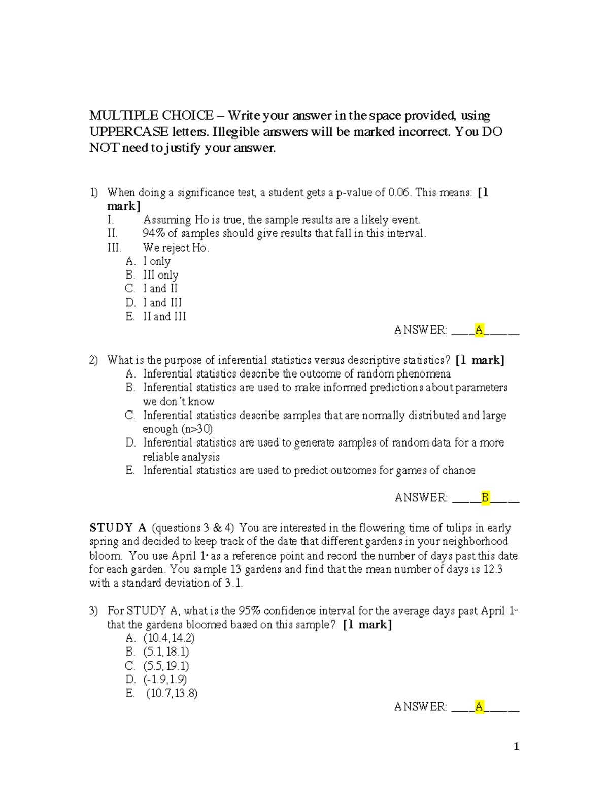 BIOL 243 Final Exam Practice Questions and Answer Key - Studocu
