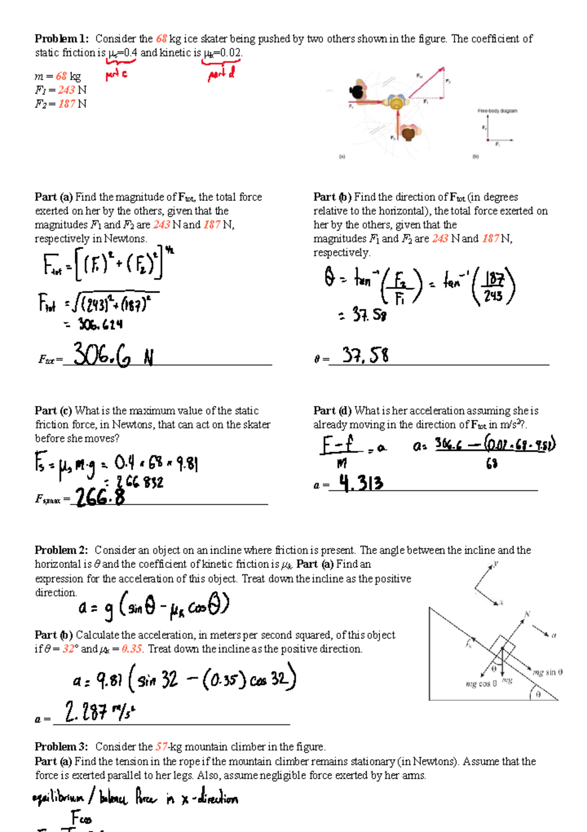 Physics HW 5 - Detailed Solutions for Chapter 5 Problems - Studocu