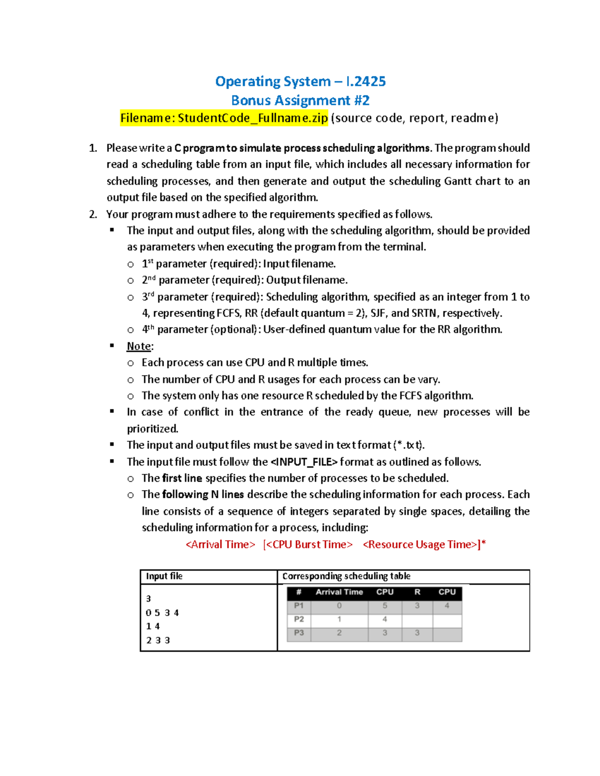 Bonus Assignment 2 - Operating System – I. Bonus Assignment # 2 ...